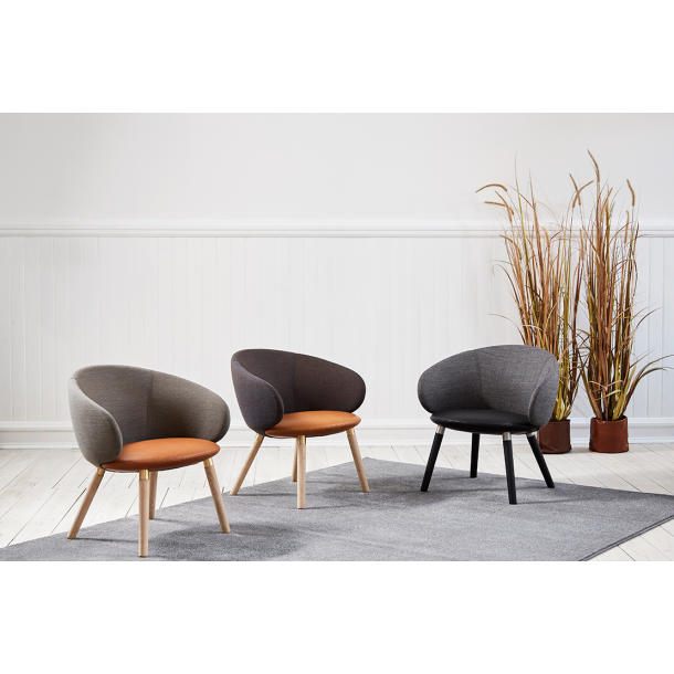 Kivi | 1959 - chair / oak / stainless steel ring / fabric soft  